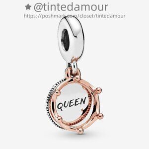 Pandora Queen & Regal Crown Dangle Charm|Two-tone